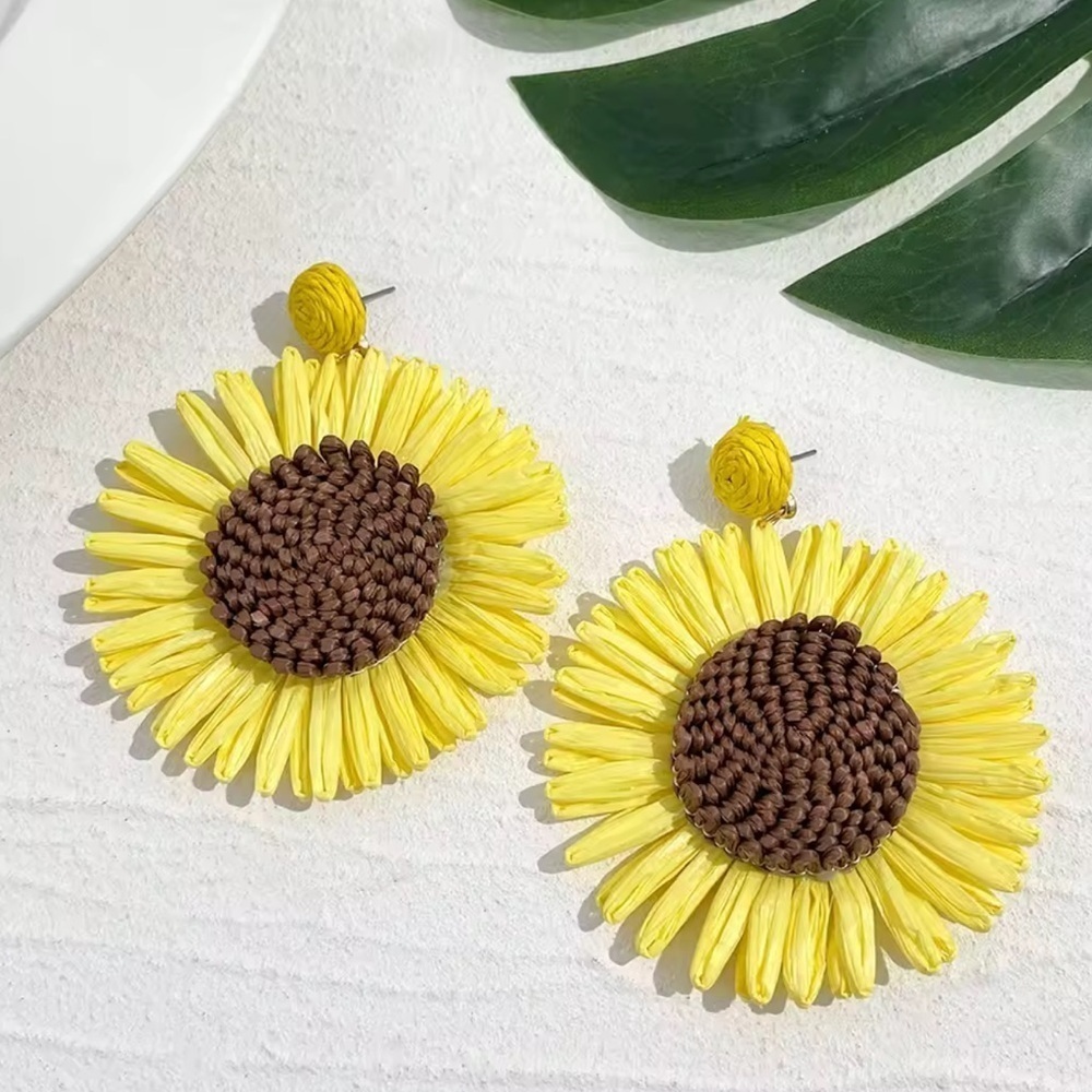 Sunflower Yellow Flower Earrings